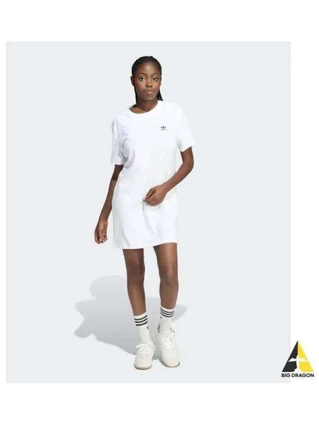 Trefoil Short Sleeve Short Dress White - ADIDAS - BALAAN 2