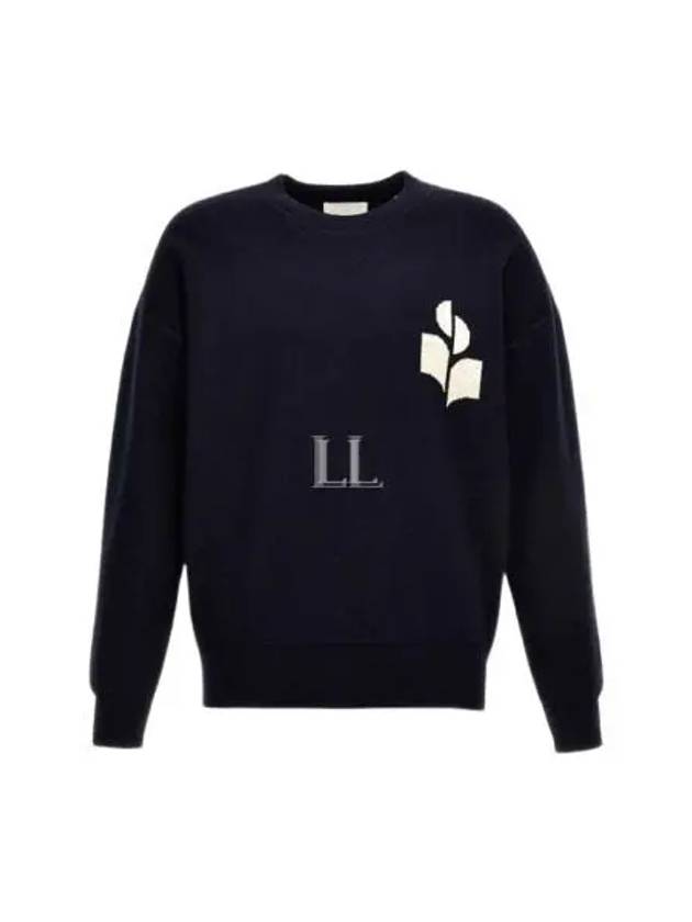 Ateley Logo Cotton Sweatshirt Midnight - ISABEL MARANT - BALAAN 2