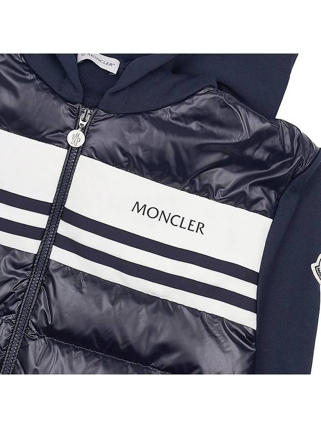 Logo Cotton Zip Up Hoodie Navy - MONCLER - BALAAN 8