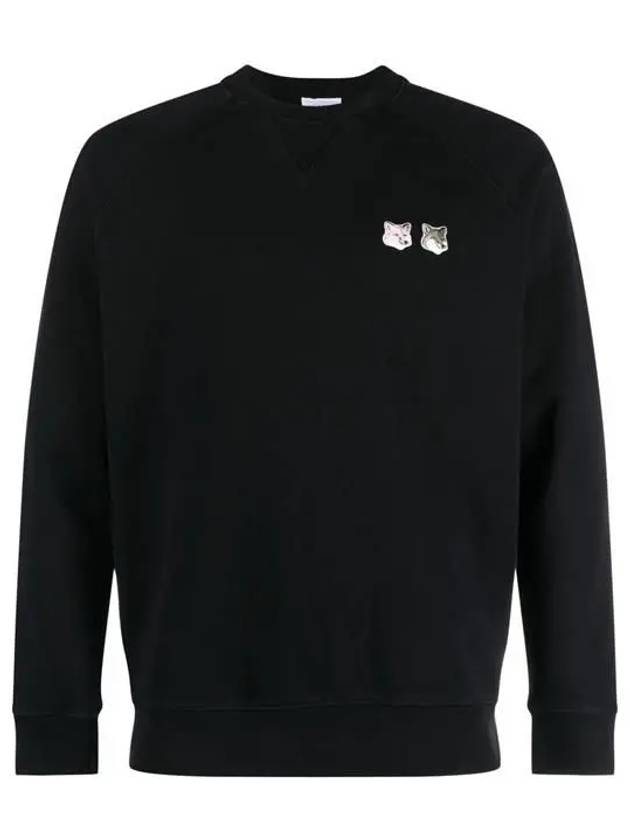 Monochrome Fox Head Patch Classic Sweatshirt Black - MAISON KITSUNE - BALAAN 2