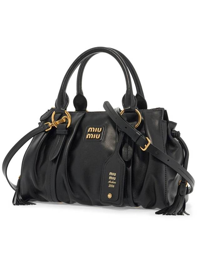 Joie Nappa Leather Tote Bag Black - MIU MIU - BALAAN 4