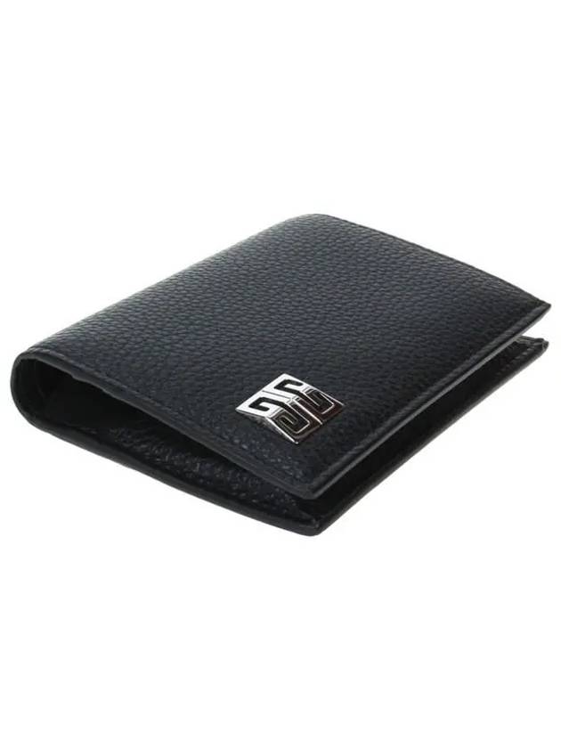 Metal Logo Grain Half Wallet Black - GIVENCHY - BALAAN 6