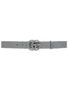 Men's GG Marmont Thin Belt Grey - GUCCI - BALAAN 1