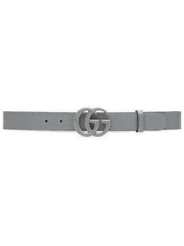 Men's GG Marmont Thin Belt Grey - GUCCI - BALAAN 1