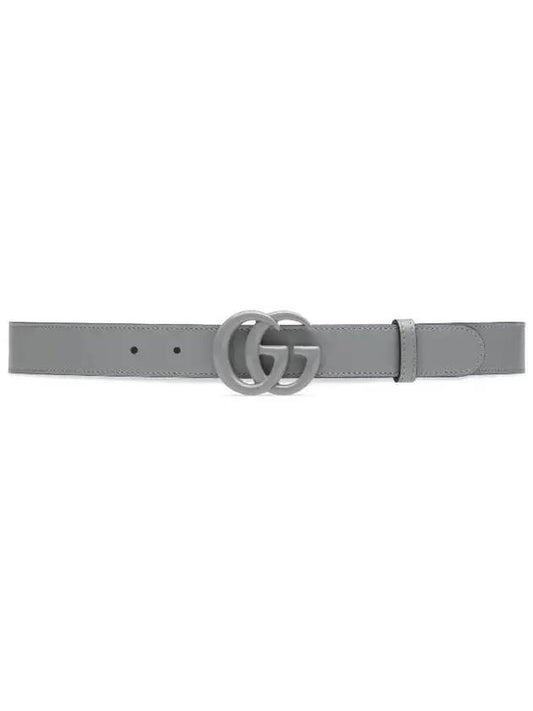 Men's GG Marmont Thin Belt Gray - GUCCI - BALAAN 1