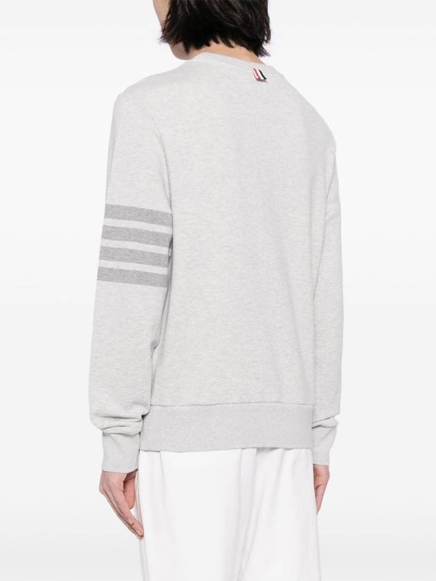 Classic Loopback Terry Tonal 4-Bar Relaxed Fit Crewneck Sweatshirt Pale Grey - THOM BROWNE - BALAAN 6