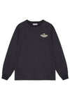 Logo Print Long Sleeve T-Shirt Black - GANNI - BALAAN 2