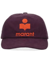 Tyron Logo Cotton Ball Cap Violet - ISABEL MARANT - BALAAN 4