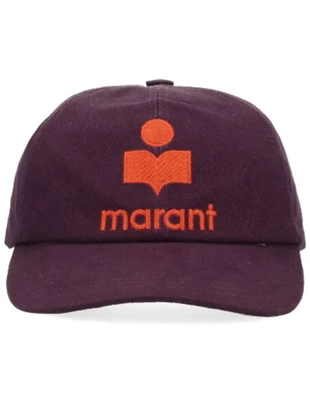 Tyron Logo Cotton Ball Cap Violet - ISABEL MARANT - BALAAN 4