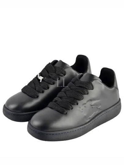 EKD Embossed Logo Leather Low-Top Sneakers Black - BURBERRY - BALAAN 2