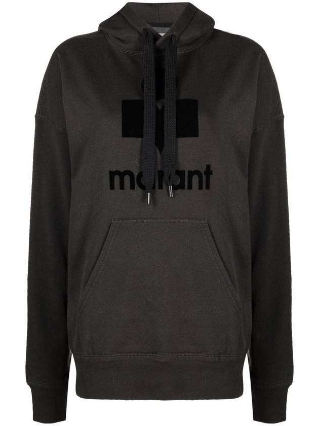 Mansel Logo Hoodie Faded Black - ISABEL MARANT - BALAAN 2