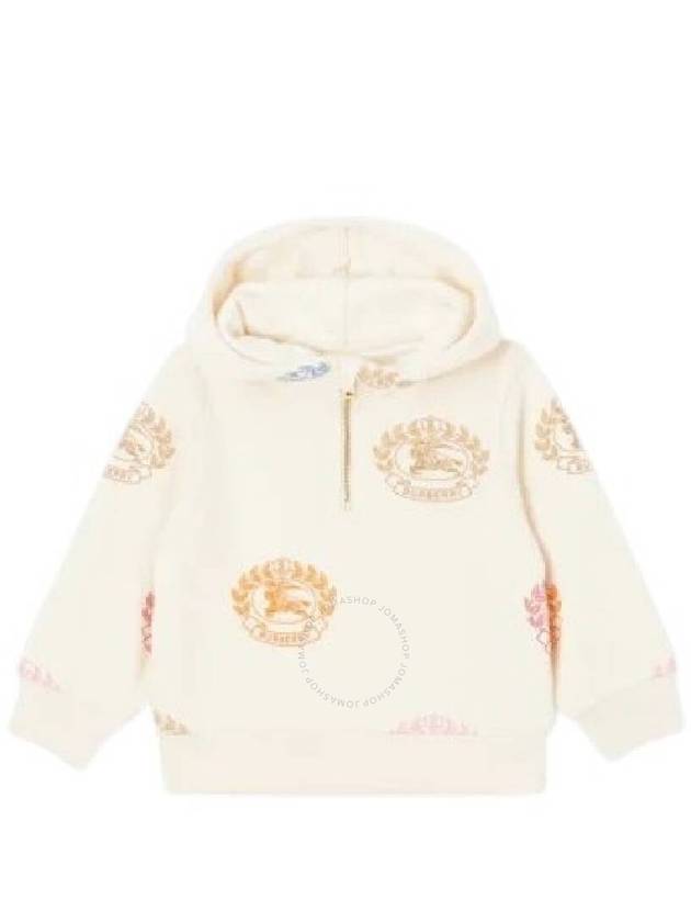 Burberry Girls Pale Cream Equestrian Knight Print Cotton Hoodie, Size 12M - BURBERRY - BALAAN 1