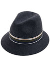 Striped Banding Fedora Dark Grey - LORO PIANA - BALAAN 5