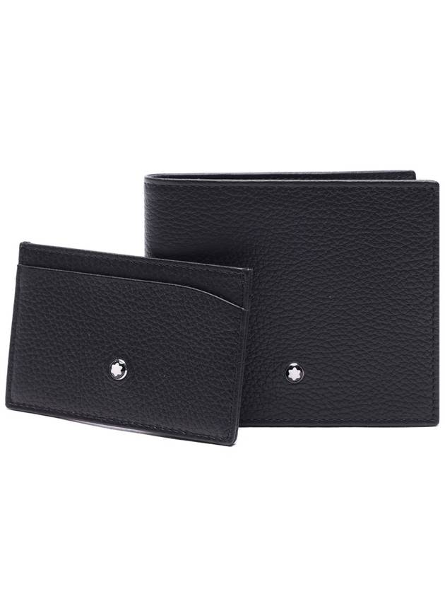 leather halfwallet card wallet set black - MONTBLANC - BALAAN.