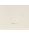 Leather Logo Clutch Bag White - JIL SANDER - BALAAN.