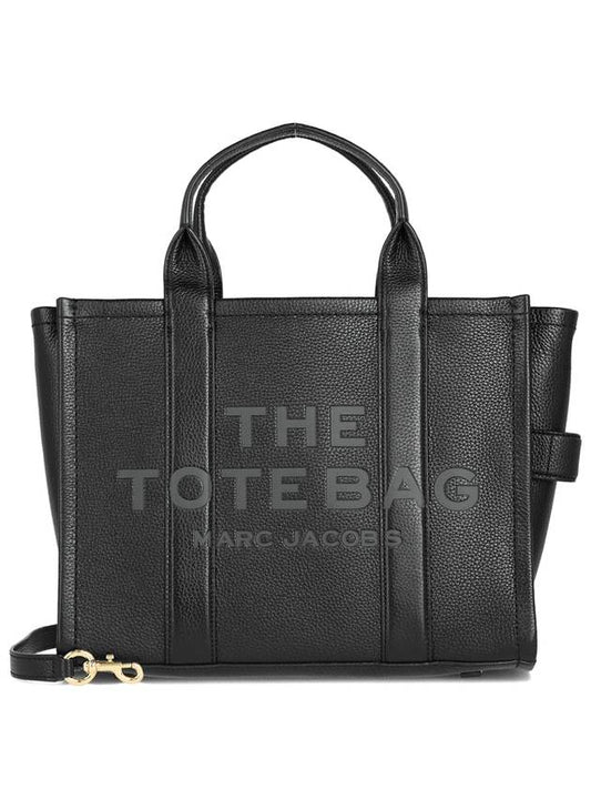 Logo Medium Leather Tote Bag Black - MARC JACOBS - BALAAN 2