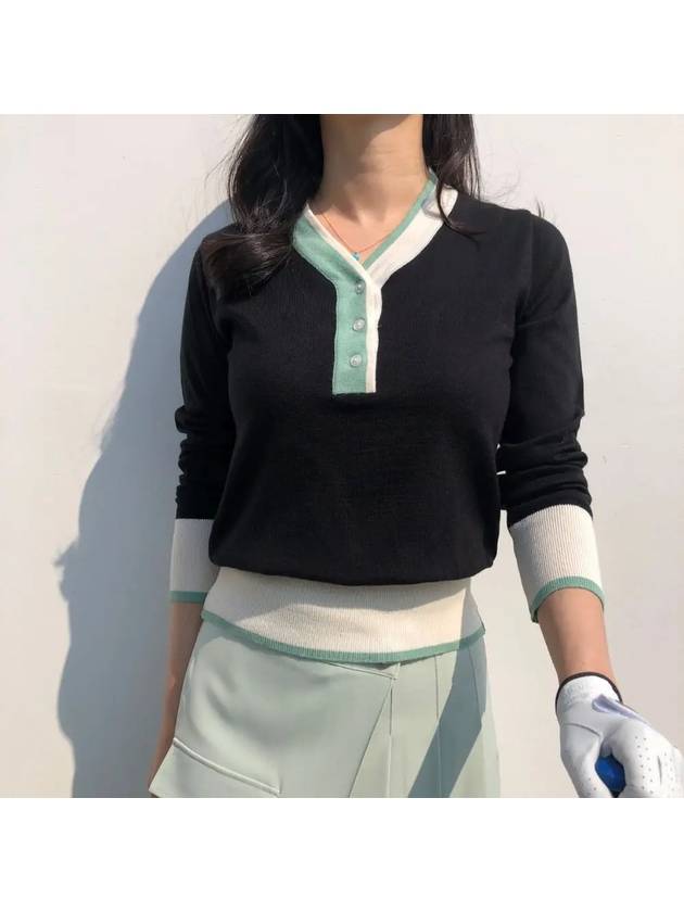 Spring Golf Knit Emerald Long Sleeve Knit Golf Wear - LOLOALLOY - BALAAN 7