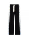 Casa Icons Embroidery Satin Tape Track Pants Black - CASABLANCA - BALAAN 1