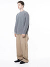 Men s M243TP06GR Tier Damage Punching Round Knit Gray - CHANCE'S NOI - BALAAN 6