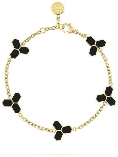 Muriel Bracelet 10 Gold Onyx Motif 5 - MOIETOII PARIS - BALAAN 1