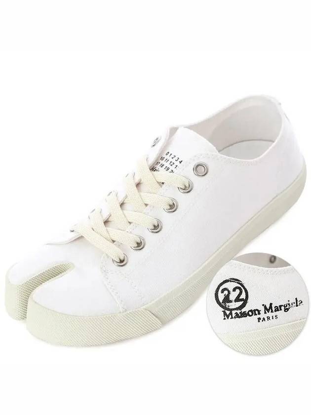 Tabi Canvas Low Top Sneakers White - MAISON MARGIELA - BALAAN 2