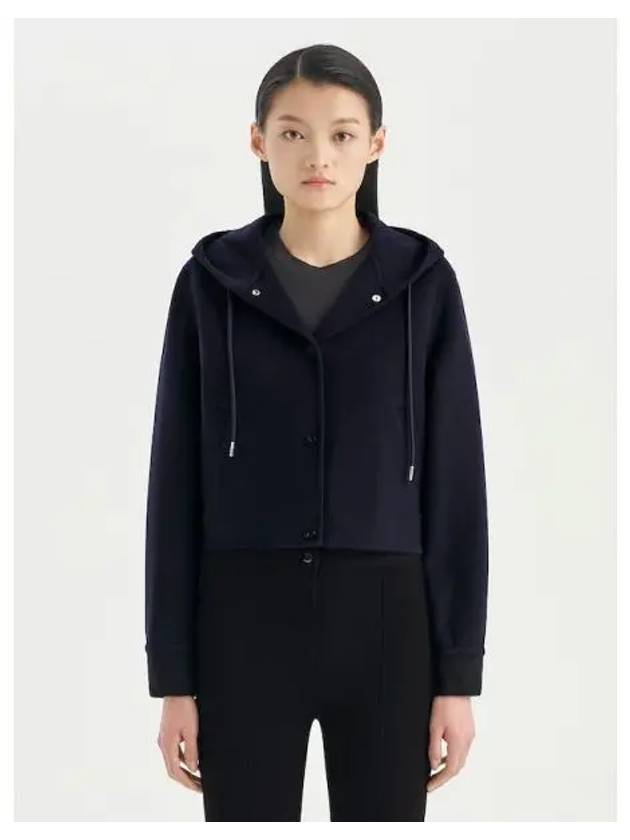 Women s Double Wool Cashmere Varsity Baseball Jumper Jacket Navy Domestic Product GM0023112328280 - THEORY - BALAAN 1