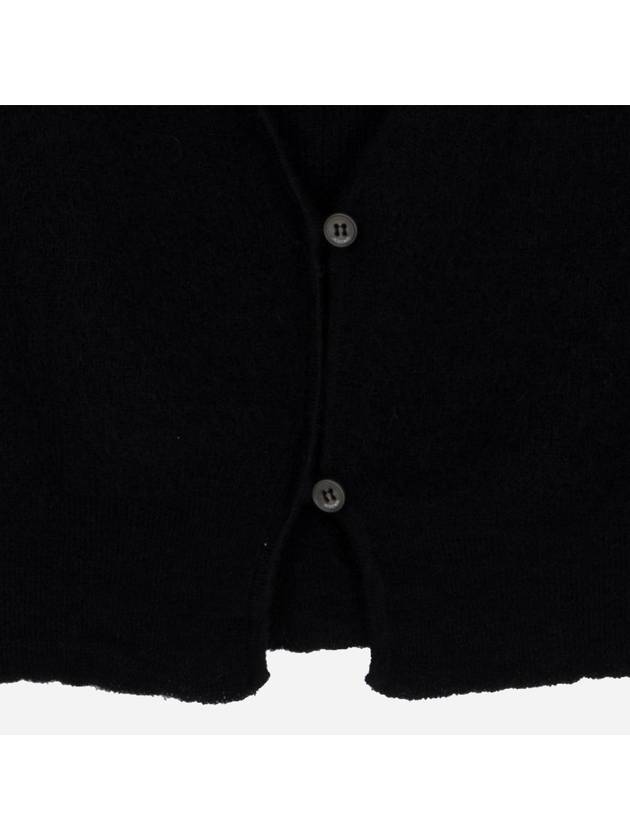 Le Alzou Cropped Mohair Cardigan Black - JACQUEMUS - BALAAN 4