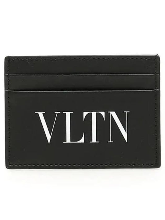 VLTN Logo Print Card Wallet Black - VALENTINO - BALAAN 2