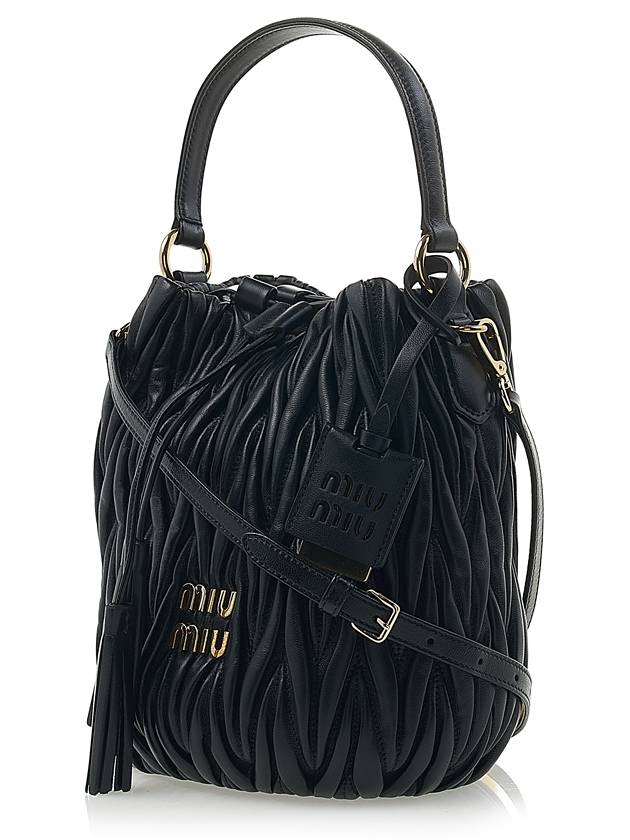 Matelasse Nappa Leather Bucket Bag Black - MIU MIU - BALAAN 3