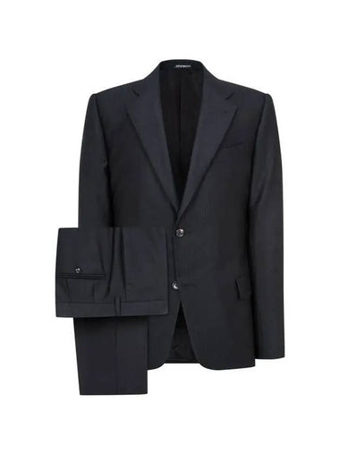 Men s Micro Tissue Wool Single Suit Black - EMPORIO ARMANI - BALAAN 1