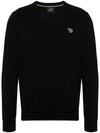 Zebra Motif Cotton Sweatshirt Black - PAUL SMITH - BALAAN 1