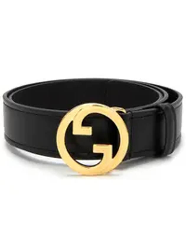 Blondie Leather Belt Black - GUCCI - BALAAN 1