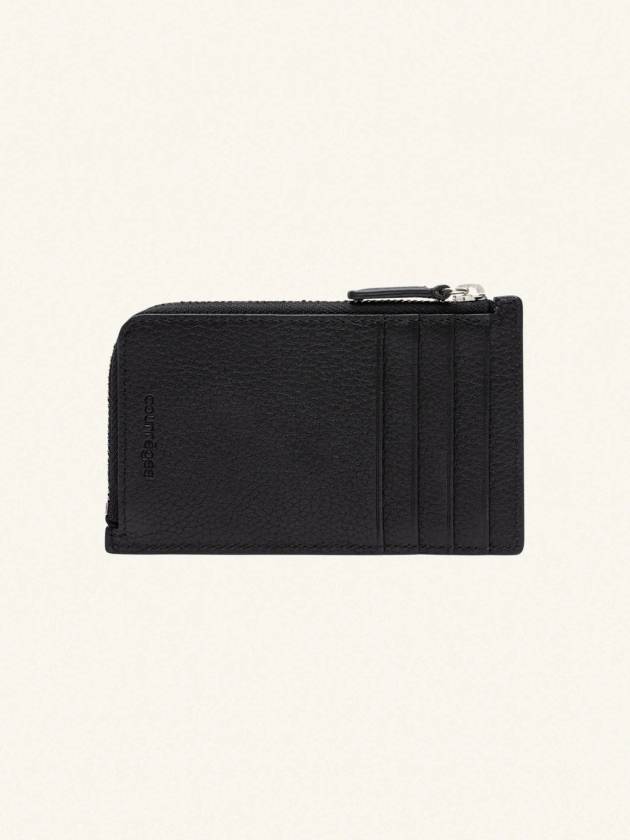 Logo Zipper Card Wallet Black - COURREGES - BALAAN 3