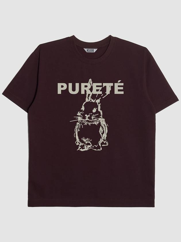 UNISEX Purete Graphic Short Sleeve T Shirt BURGUNDY - KLOR - BALAAN 1