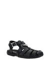 Triangle Logo Fisherman Rubber Sandals Black - PRADA - BALAAN 3