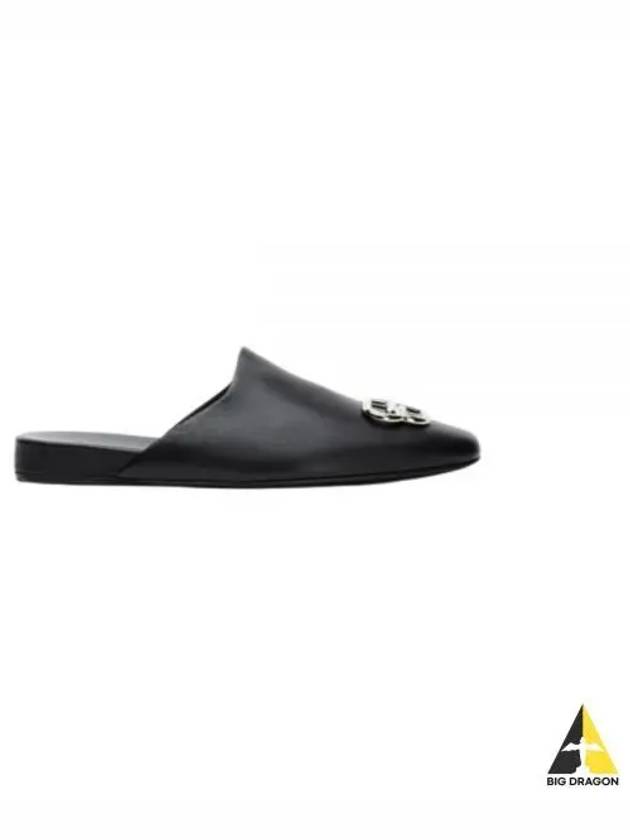 BB Logo Leather Mule Black - BALENCIAGA - BALAAN 2