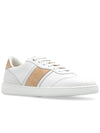 Logo Leather Low Top Sneakers Ivory - SALVATORE FERRAGAMO - BALAAN 4