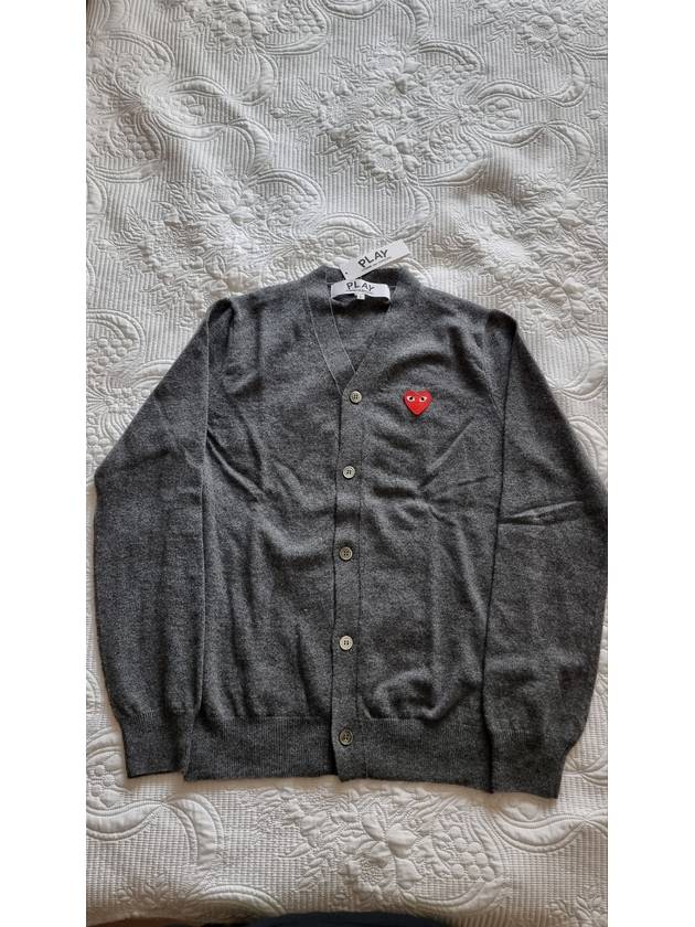 Heart patch wool cardigan AXN008 - COMME DES GARCONS PLAY - BALAAN 4