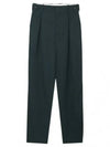 Wool Straight Pants Green - BOTTEGA VENETA - BALAAN 2