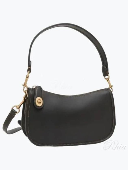 Swinger Leather Shoulder Bag Black - COACH - BALAAN 2