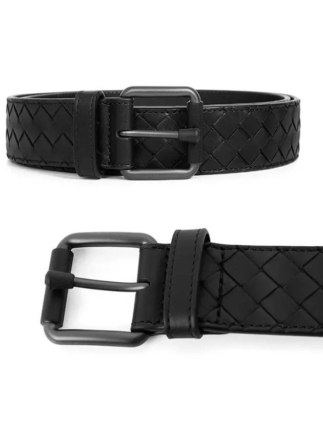 Men's Intrecciato Weaving Belt Black - BOTTEGA VENETA - BALAAN 2