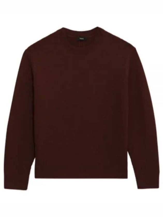 Rama Wool Crew Neck Knit Top Chocolate - THEORY - BALAAN 2