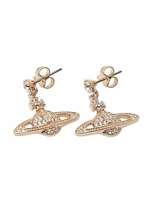 Mini Bas Relief Drop Earrings Rose Gold - VIVIENNE WESTWOOD - BALAAN 1