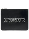 Logo Zipper Clutch Bag Black - GIVENCHY - BALAAN 2