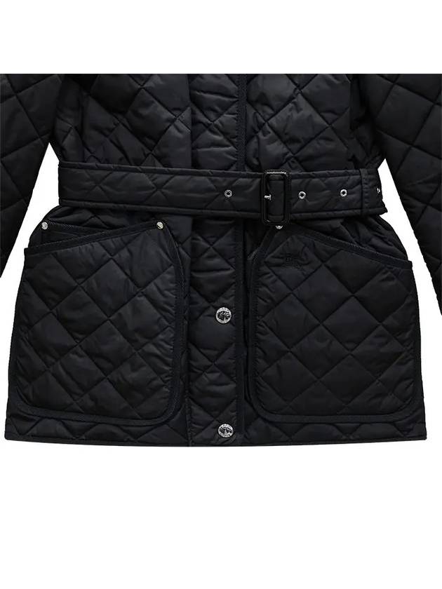 Diamond Quilted Nylon Jacket Black - BURBERRY - BALAAN 4