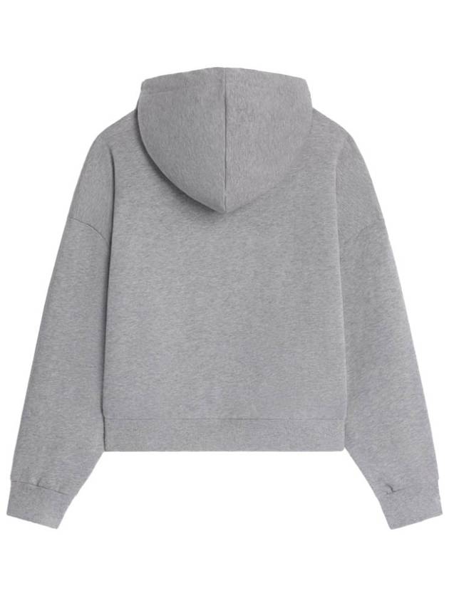 Oversized Cotton Fleece Hoodie Grey - CELINE - BALAAN 3