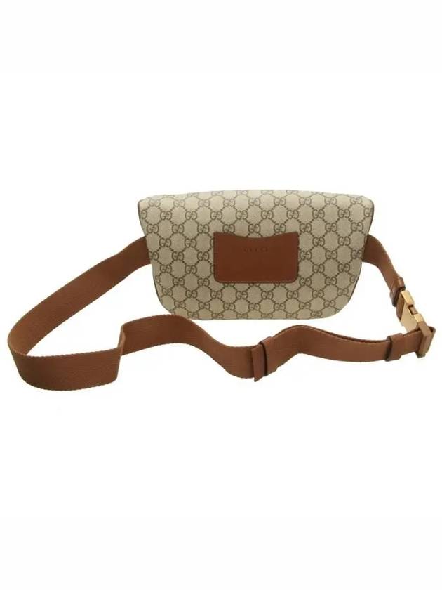 GG Emblem Medium Belt Bag Beige Dark Brown - GUCCI - BALAAN 4