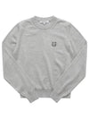 Bold Fox Head Wool Knit Top Grey - MAISON KITSUNE - BALAAN 3