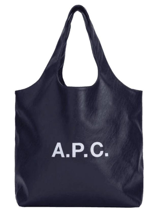 Ninon logo print tote bag navy - A.P.C. - BALAAN 1