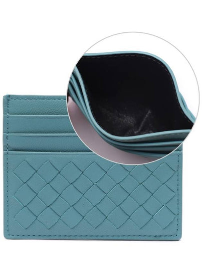 Intrecciato Weaving Card Wallet Blue - BOTTEGA VENETA - BALAAN 2